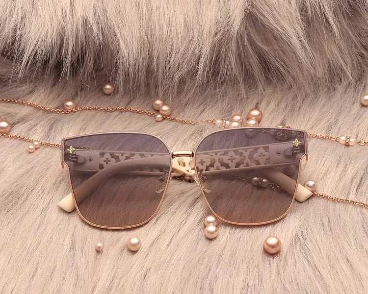 2024 neue Top-Luxus-Mode-Sonnenbrillen für Damen im trendigen Street Style, hochwertige Anti-Ultraviolett-Sonnenbrillen (DS-8829)