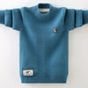 2023 Autumn Winter England Style New Kids boy Plaid Sweater Coat Children Clothing Baby jacquard Cotton Boys Pullover 4-10Y