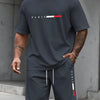 Men's Tracksuit 2 Piece O-neck Short Sleeve Shirt Shorts Set Men's Running Suit Plus Size T shirts Man Clothing Summer T-shirt