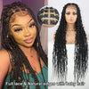 36 Zoll Synthetische Spitze Geflochtene Perücken Schmetterlingszöpfe Spitzenperücke für schwarze Frauen Zopfperücken im Ausverkauf Box Braids Spitzenperücke