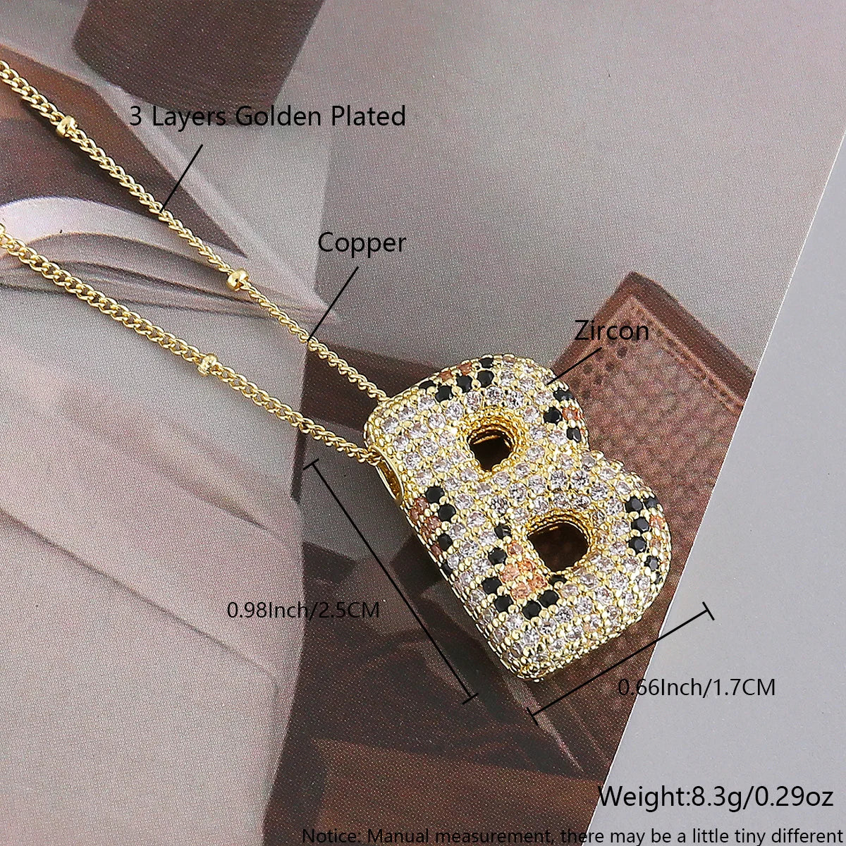 MHS.SUN Neue Leopard Bubble Buchstabenkette Vergoldet Chunky Bubble Zirkon 26 Initialen Anhänger Halskette Frauen Modeschmuck
