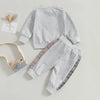 0-24M Baby Girls Autumn Clothes Newborn Toddler Long Sleeve Plaid Bear Pattern Tops Sweatshirt Pants Outfits Tracksuits