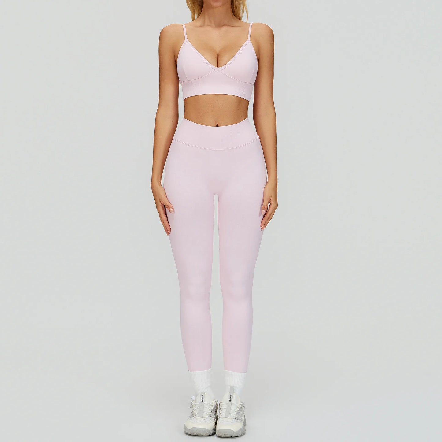 SWELTERING 2/3PCS Seamless Yoga Set Gym Clothes Sportswear Fitness Suits Women Workout Bra Crop Top Long Sleeve Sports Suits