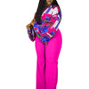 Wmstar Plus Size Two Piece Sets Wholesale Long Sleeve Print Top and Wide Leg Pants Matching Suit Fall Clothing Dropshopping