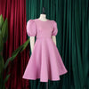 Elegant Party Dress for Woman 2024 Modern O Neck Short Sleeve High Waisted A Line Mid Calf Luxury Birthday Dinner Vestidos Mujer
