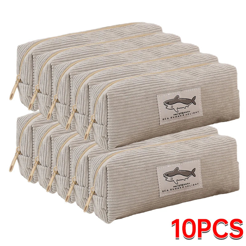 Niedliches Haifisch-Federmäppchen, Stickerei-Stifttasche, Schulanfangs-Zubehör, Schreibwaren für Mädchen, Kinder, Schreibtisch, niedliche Accessoires, Geschenk