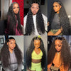 13X4 13X6 Water Wave Hd Transparent Lace Front Wigs Deep Wave Lace Frontal Pre Plucked Curly Human Hair Wigs 250 Density