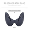 Y2k Oversized Sports Sunglasses Women 2000's Wrap Around Shield Goggle Men 2024 Luxury Brand Trends Punk Sun Glasses Male Oculos