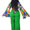 Wmstar Plus Size Two Piece Sets Wholesale Long Sleeve Print Top and Wide Leg Pants Matching Suit Fall Clothing Dropshopping