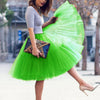 Multi-layer Tulle Tutu Skirts Fuchsia 6 Layers Fluffy Petticoat Underskirt Princess Ball Gown Women Halloween Party Skirt