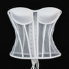 Steel Bone Transparent Bra Bustier Women's Waist Trainer Shapewear Girdles Corset Sexy Club Party Crop Top Lingerie Plus Size