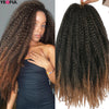 Yeaful 18 Inch Synthetic Marley Twist Braiding Hair Red Black Brown Ginger Bug Blonde #4 Pre Looped Marley Twists Crochet Hair
