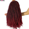 Yeaful 18 Inch Synthetic Marley Twist Braiding Hair Red Black Brown Ginger Bug Blonde #4 Pre Looped Marley Twists Crochet Hair