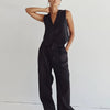 Clacive Summer White Linen Two Piece Set For Women 2023 Fashion Sleeveless Tank Top New In Matching High Waist Wide Pants Set