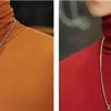 Fashion Men's Turtleneck T-Shirts Casual Autumn Winter High Collar New Slim Long Sleeve Stretch Model Undershirt Plus Size Tees
