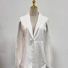 TWOTWINSTYLE Solid Chic Elegante Blazer für Damen Schalkragen Umhangärmel Tunika Schlankmachende Temperament Mäntel Damenmode Neu