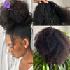 Kordelzug Pferdeschwanz Echthaar 4c Afro Kinky Curly Pferdeschwänze Echtes mongolisches Remy Haar Pferdeschwanz Clip-In Extensions Bundles 120g