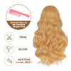 13X6 Honey Blonde Body Wave Lace Front Wig Pre Plucked Natural Hairline Synthetic Light Blonde Lace Front Wigs Glueless