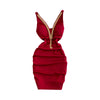 Fashion Bodycon Sexy V-neck Low Cut Mini Short Work Dress Women Backless Irregular Sleeveless Short Hip Wrap Vest Dress OL Red