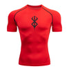 Anime Men's Compression Shirt Fitness Sport Running Tight Gym TShirts Athletic Workout Quick Dry Tops Tee Summer
