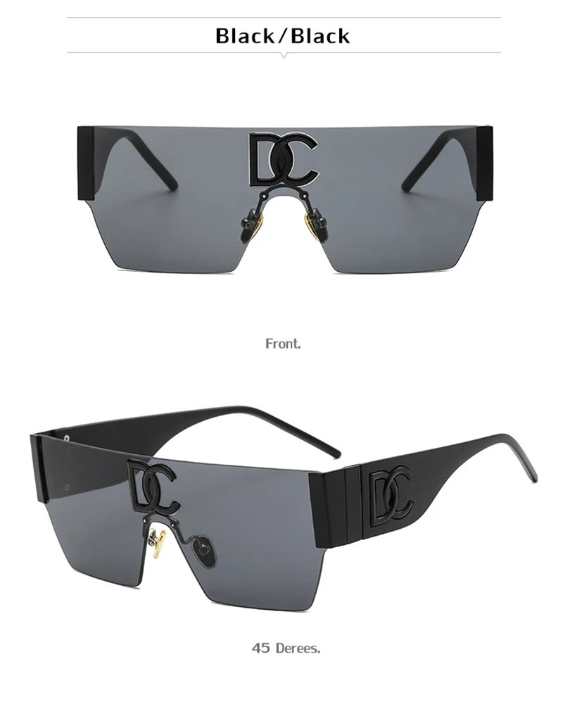 Neue 2024 Luxus Designer Square Sonnenbrillen Frauen Mode Trendy Punk Sonnenbrille Damen Farbverlauf Shades Brillen Oculos UV400