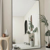 Large Mirror Full Length 34"x76", Floor Body Mirror with Stand, Metal Frame Wall-Mounted Vanity Mirror, Hanging Leaning