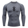 Anime Men's Compression Shirt Fitness Sport Running Tight Gym TShirts Athletic Workout Quick Dry Tops Tee Summer