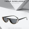 Trendy Diamond Cat Eye Sunglasses Women Luxury Brand Designer Crystal Sexy Cateye Metal Jewel Frame Rhinestone Eyewear Oculos