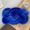 Inyahome Handmade Knot Throw Pillows for Couch Soft Decorative Knotted Comfort Pillow Cushion for Home Sofa Bedroom Decor Blue