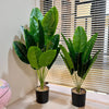 1pc 18 Leaves Artificial Plants Large Tropical Palm Tree Fake Banana Plants Leaves Real Touch for Home Garden Party Decor 2025