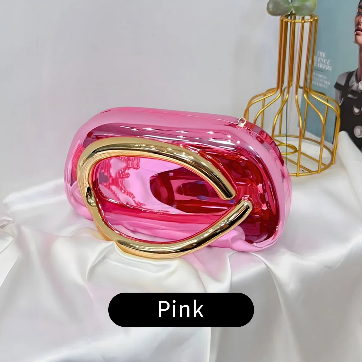 Mode Elegante Metallverschluss Boxförmige Umhängetaschen Damen Abendtaschen Hochzeit Mini Damen Geldbörse Party Niedliche Geldbörse Clutch