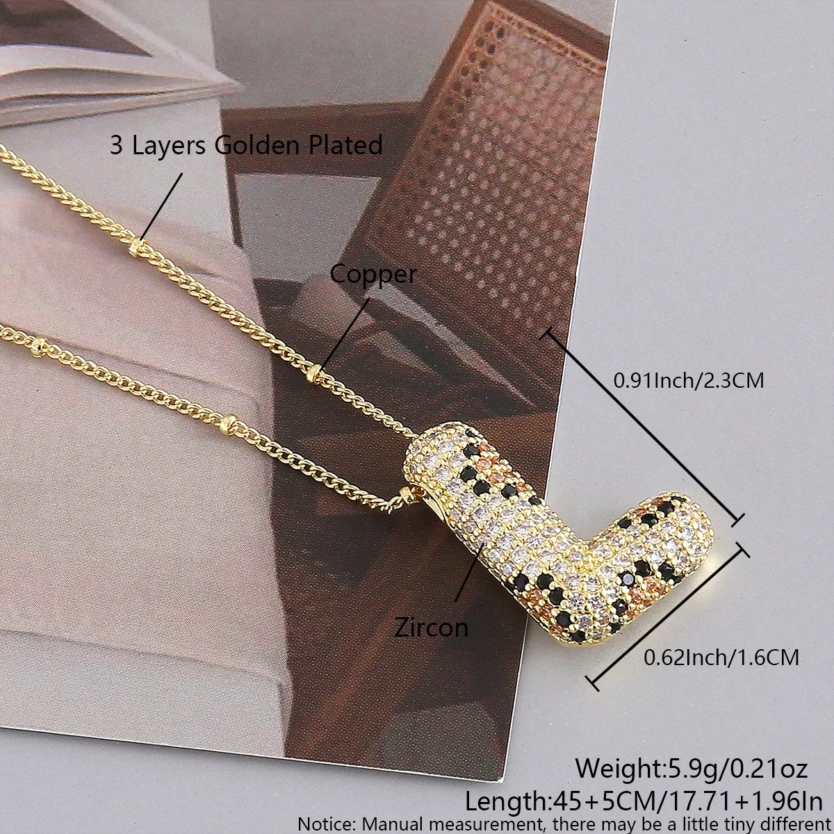 MHS.SUN Neue Leopard Bubble Buchstabenkette Vergoldet Chunky Bubble Zirkon 26 Initialen Anhänger Halskette Frauen Modeschmuck