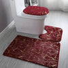 Toilettensitzbezug 3-teiliges Set Badematte Duschraum Bodenmatte Zuhause Badezimmer Anti-Rutsch Saugfähige Fußmatte Badewannen Dekor Teppich