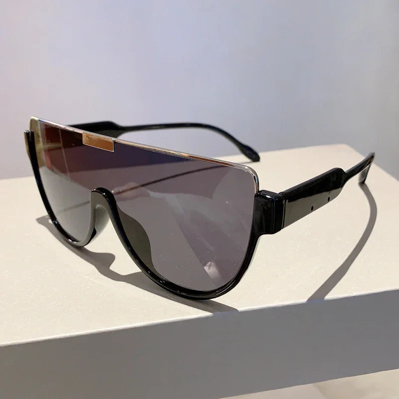 Vintage Halbrunde Sonnenbrille Damen Mode Monoblock Outdoor Brille Shades Trend 2023 Neues Design UV400 Brillen