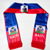 2026 Haiti  NorwayCountries Flag Scarf14x135cm Double-sided Printed Satin Haiti Flag Scarf Tassels Suitable for Football, Sports