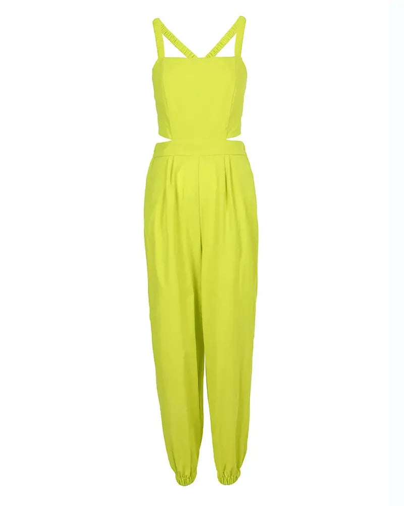 Eleganter Damen Overall 2024 Sommer Mode Träger Hohl Sexy Off-Taille Bedruckter Jumpsuit