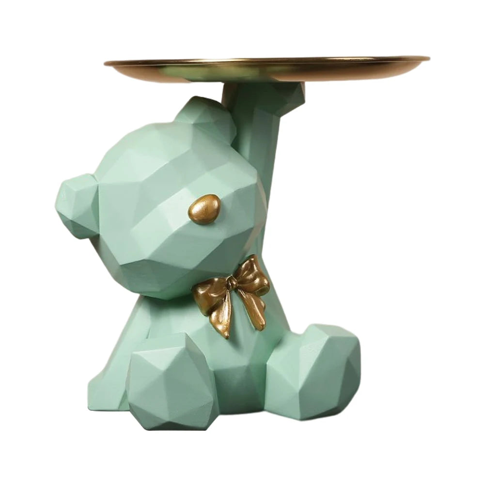 Geometrischer Bär Schlüsselhalter Figur Eingang Bastelarbeiten Harz Schreibtisch Dekoration Süßigkeiten Kleinigkeiten Haushaltswaren für Zuhause Wohnzimmer