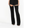 WHITNEY WANG Designer Style 2025 Autumn Fashion Streetwear Hollow Out Diamonds  Trousers Women StylishPants