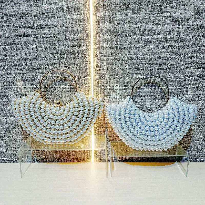 Luxuriöses Design Glitzernde Bankett-Clutch-Tasche Mode Perlmutt-Einlage Hochzeitshandtasche Damen Umhängetasche mit Kette Neue Clutch-Geldbörse