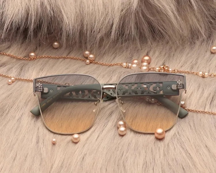 2024 neue Top-Luxus-Mode-Sonnenbrillen für Damen im trendigen Street Style, hochwertige Anti-Ultraviolett-Sonnenbrillen (DS-8829)