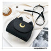 Summer Sailor Moon Ladies Handbag Black Luna Cat Shape Chain Shoulder Bag PU Leather Women Messenger Crossbody Small Bag Purses