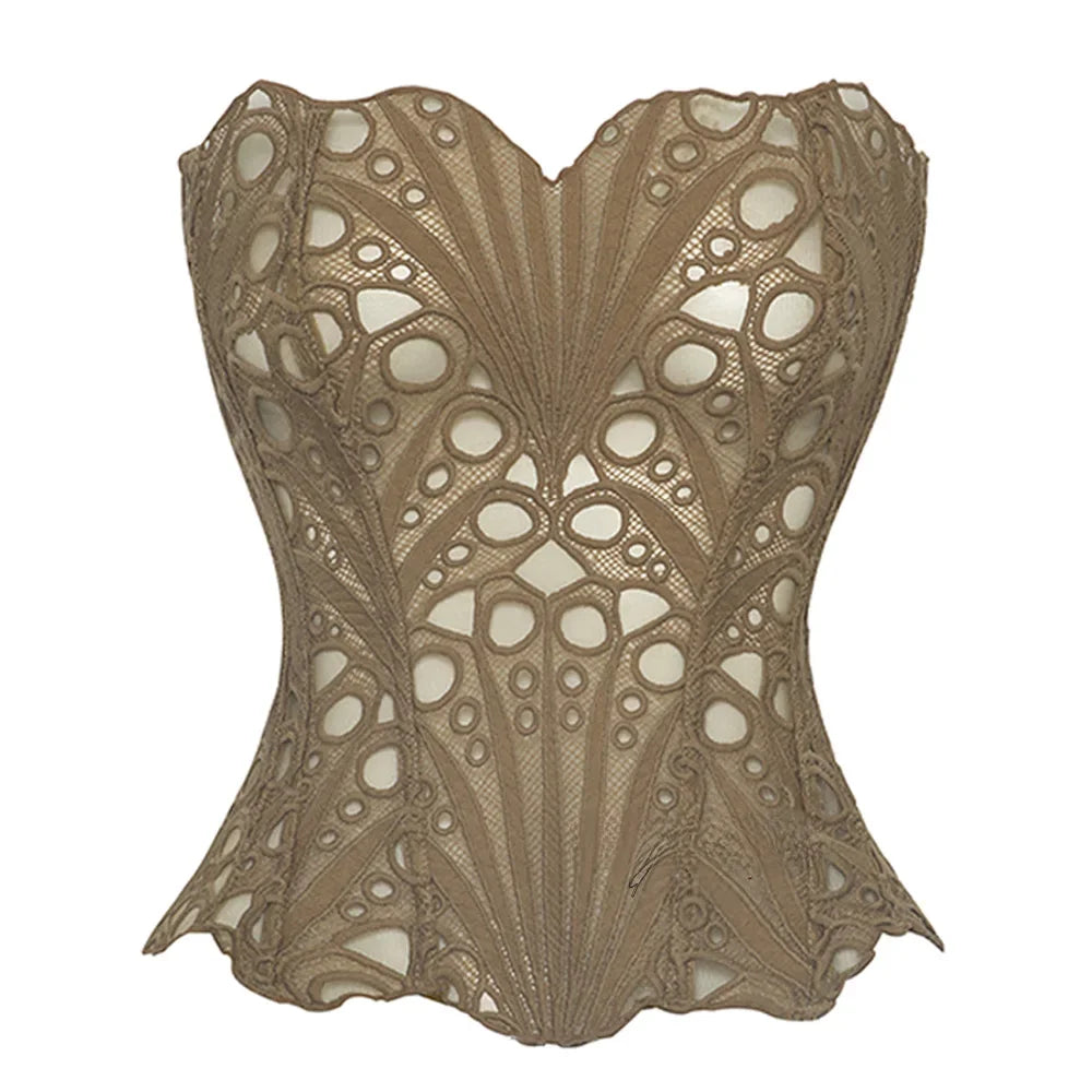 European Style Court Corset Double Layer Lace Bone Clothing Insprinting Shaping Underwear Fast Selling Popular Model