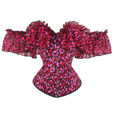 Fashion Sexy Korsett Bluse Schulterfrei Kurzarm Bustiers Top Body Shaper Schlanke Taille Schnürung Corselet Overbust Große Größen