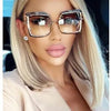 Fashion Model Ocean Gelb Quadratische Sonnenbrille Damen Luxusmarke Oversized Shades Perle Chic Sonnenbrille für Damen Herren Oculos