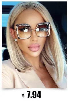 Fashion Model Ocean Gelb Quadratische Sonnenbrille Damen Luxusmarke Oversized Shades Perle Chic Sonnenbrille für Damen Herren Oculos