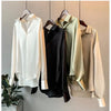 1pcs Woman Spring Autumn Satin Shirt Lady Long Sleeve Lapel Blouses Cardigans Elegance Sweet Casual Coats Girl Sunscreen Top