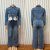 Streetwear Denim 2 Piece Sets Women Outfit Autumn Clothes Women Long Sleeve Jean Short Jacket Straight Jeans Pant Sets Tracksuit