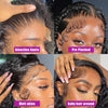 13x6 HD-Lace-Frontal nur Tiefwelle 13x4 Full Frontal unsichtbare HD-Lace-Verschluss nur Echthaar für Frauen schmilzt Haut vorgezupft