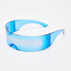 Futuristic Narrow Visor women Sunglasses Laser Eyeglasses Personality Mirrored Lens Eyewear Glasses integrated Men sun glasses