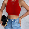 Women's Solid Ribbed Crop Tank Top Casual Sleeveless Basic Summer Top Comfortable Fit Fashionable Trendy